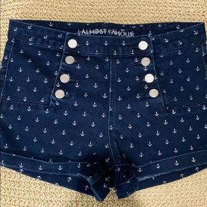 Ahoy Ladies ⚓️ Navy Denim Low Rise Anchor Shorts